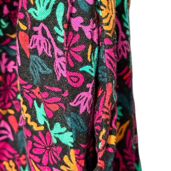 Ava & Viv Linen Bright Floral Print Ruffle Off Shoulder Neckline Belted Jumpsuit - Picture 8 of 14